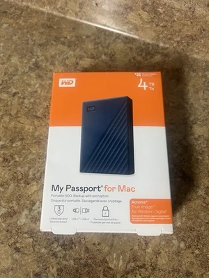Western Digital My Passport 4TB,External (WDBA2F0040BBLWESN) Hard Drive - Image 1 of 2