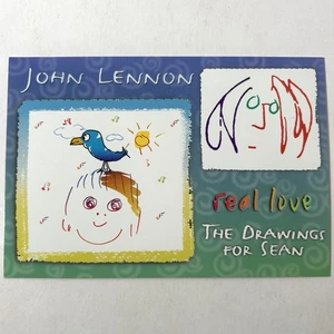 John Lennon Echte Liebe Zeichnungen für Sean 1998 Yoko Ono The Beatles Kunst Postkarte - Bild 1 von 2