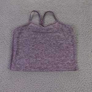 Athleta Girl All Day SoftLuxe Longline Bra Girls M (8-10) Heather Purple Active - Picture 1 of 5
