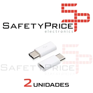 2x Adaptador universal cable MICRO USB a TIPO C OTG blanco - Imagen 1 de 6