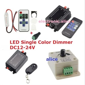 DC 12-24V Single Color RF Wireless Dimmer Remote Controller Led Strip 5050 3528 - Picture 1 of 5