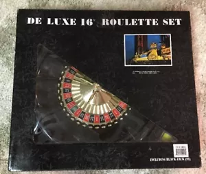 "Juego de ruleta y blackjack de lujo de 16"" fichas fieltro rastrillo de superficie para jugar" - Imagen 1 de 5