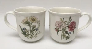Tazas florales Noritake Gourmet Garden blancas de silfio y clavel - Imagen 1 de 3