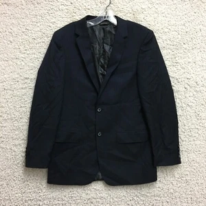Giorgio Cosani Blazer 36R Mens Navy Blue Two Button Wool Cashmere Pinstripe Suit - Picture 1 of 14