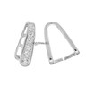 1PC Sterling Silver CZ Pendant Bail Pinch Clasp Connector Slider , Available In Bright Silver / Gold Plated - Foto 8