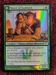 MTG MAYOR OF AVABRUCK / HOWLPACK ALPHA FOIL Innistrad Prerelease Promos 2011 - Picture 1 of 3