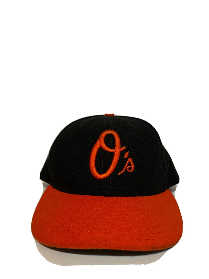 Vintage Baltimore Orioles New Era Fitted Hat Size 7 100% Polyester  - Image 1 of 4