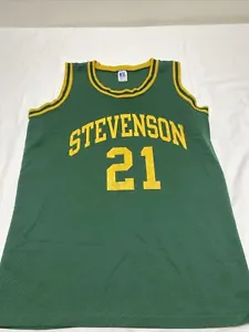 Vintage Russell Athletic Green Gold Basketball Jersey Misses 18 Stevenson 21 USA - Picture 1 of 8