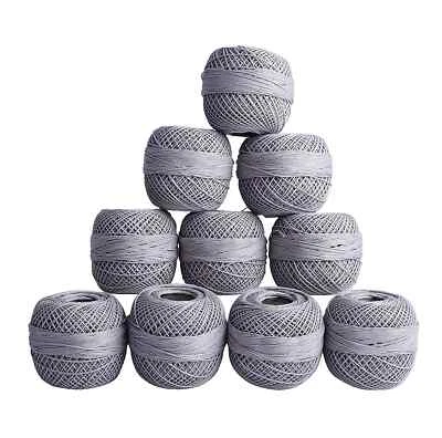 Graues Häkelgarn 10 Fadenknäuel zum Stricken und Basteln je 20 g Knäuel - Bild 1 von 4
