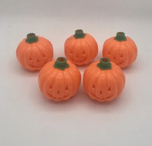 5 Halloween Pumpkin Jack O Lantern Light Covers Only Blow Mold Replacement Stem - Picture 1 of 4