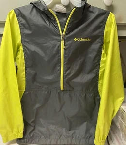 COLUMBIA Boys Girls Windbreaker Hooded Jacket 3/4 Zip Size M (10/12) - Picture 1 of 7