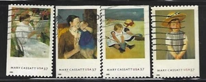 US Sc# 3804-3807 MARY CASSATT SET of 4 USED OFF PAPER SOUND - Picture 1 of 1