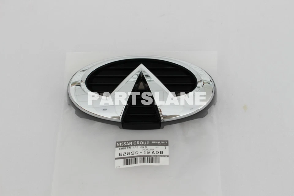 英菲尼迪 M56 M37 M35h Q70 原始设备制造商正版镀铬散热器格栅徽章 62890-1MA0B — 第 1/2 张图片