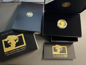 2023-W $100 American Liberty High Relief US Mint Gold 1 Oz 99.99% gold Box & COA - Picture 1 of 12