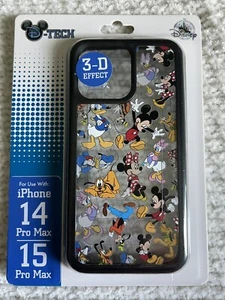 New DISNEY PARKS Mickey And Friends 3-D Effect iPHONE 14/15 Pro Max Case - Photo 1 sur 2