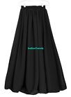 Women Maxi Skirt Chiffon Double Layer Pleated Retro Long Dress Elastic Waist New