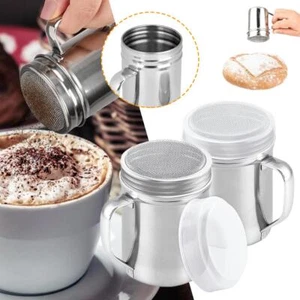 2-teiliger Puderzuckerstreuer mit Griff, Zimtstreuer für die Kaffeebar. - Bild 1 von 10