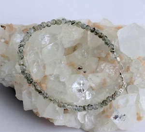 Aktinolith Armband edelsteinarmband Natur quarz Aktinolithquarz grün Edel 19 cm - Bild 1 von 1