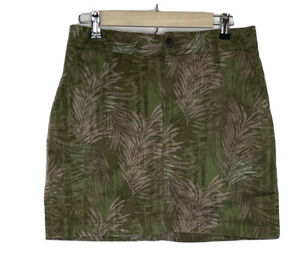 Sonoma  Camouflage Skort Womens Size 2 Skirt Green Cotton Blend Pockets Gorpcore