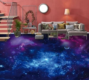 3D Blau Sternenhimmel H435 Fußboden Wandbild Fototapete Tapete Familie Coco 2024 - Picture 1 of 5