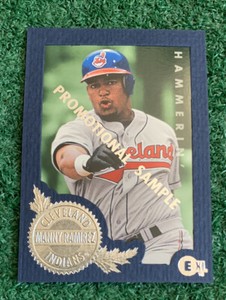 MANNY RAMIREZ - 1996 FLEER SKYBOX E-MOTION XL - PROMO CARD # 55 - INDIANS - MLB