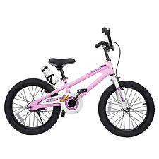 RoyalBaby Kids Bike Boys Girls Freestyle Bicycle 18 inch with Kickstand Pink