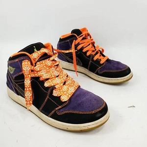 Nike Unisex Kinder Air Jordan 1 Phat GS Sneaker sportlich schwarz Leder Logo 6,5 Jahre - Bild 1 von 9