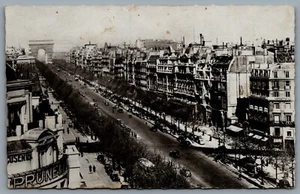 Postcard RPPC c1930s Paris France L’Avenue des Champs Elysées  - Picture 1 of 2