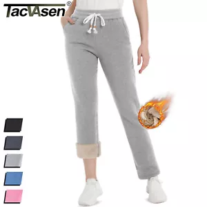 Women's Sherpa Lined Sweatpants Winter Warm Thick Fleece Thermal Athletic Pants - Picture 1 of 42