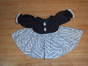 DRESS SHEET MUSIC SKIRT+BLACK BODICE W/TREBLE CLEF for 16" CPK Cabbage Patch Kid - Picture 1 of 10