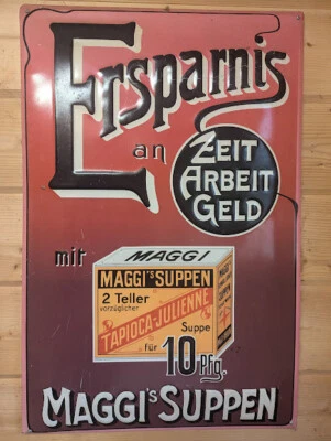 Vintage Blechschild Maggi Suppen - Bild 1 von 2