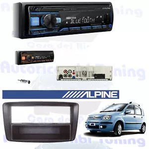 Set Radio Autoradio ALPINE UTE-200BT Verkleidung 1DIN Grau Fiat Panda 2003>2011 - Bild 1 von 8