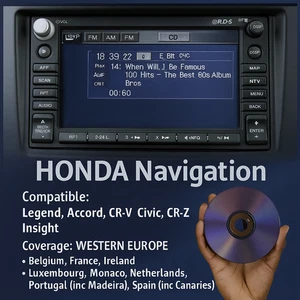 Honda Accord,Insight,CR-X,CR-V SAT NAV DISC - VER 3.CO UK - Picture 1 of 8