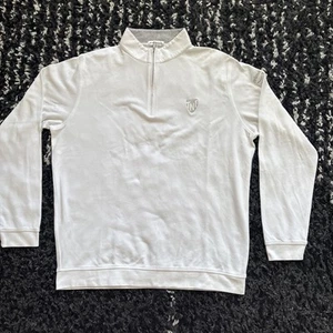 Maglione pullover uomo PETER MILLAR estivo avorio misto cotone QUARTO ZIP L - Foto 1 di 7