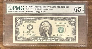2003 $2  *STAR* NOTE⭐️ FR#1937-I* GEM UNCIRCULATED EPQ 64💎 - Picture 1 of 2
