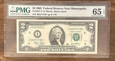 2003 $2  *STAR* NOTE⭐️ FR#1937-1 GEM UNCIRCULATED 64💎 - Image 1 of 2