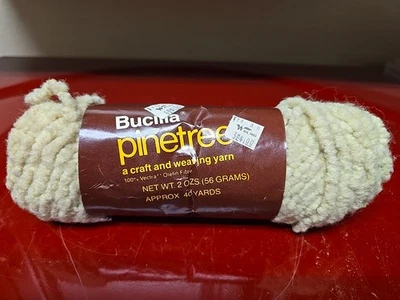 Antigo Bucilla Pinetree Tecelagem Fio Artesanal Vectra Olefina Creme Macio Grosso Raro - Imagem 1 de 4