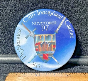 RARO! Highlander Clan Inaugural Cruise 1997 Botón Programa de TV Fan Event - Imagen 1 de 5