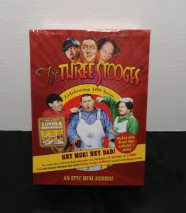 The Three Stooges Hey Moe! Hey Dad! Celebrating 100 Years Dvd Set New Sealed - Imagen 1 de 7
