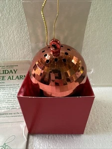 FIRE ALARM ORNAMENT In Box Rudolph Red nosed Christmas Tree Disco Ball Alarm VTG - Picture 1 of 11