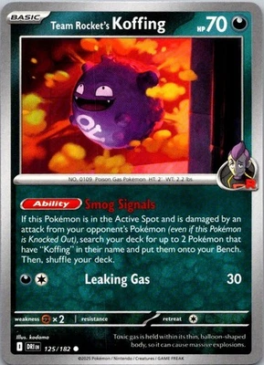 Team Rocket's Koffing 125/182 Sv10: Destined Rivals Regular - Image 1 of 2