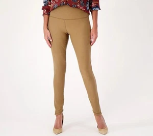 Women With Control Renee’s Reversible Skinny Pants Size PL Taupe Olive A549033 - Picture 1 of 5