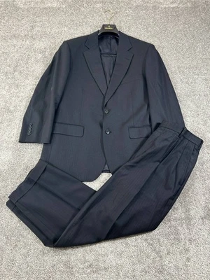 Brooks Brothers 1818 Madison 套装男式 42S 37W 海军蓝羊毛 Saxxon 开衫裤 美国 — 第 1/4 张图片