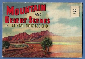 Vintage Postcard Folder Booklet Mountain & Desert Scenes New Mexico 18 Images - Picture 1 of 5