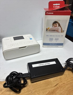 Canon SELPHY CP1200 Wireless Photo Printer + NOB Ink & Paper KP-108IN - TESTED - Image 1 of 4