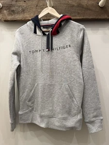 NWT Tommy Hilfiger Womens Small Stretch Cotton Long Sleeve Hooded Sweatshirt - Picture 1 of 4