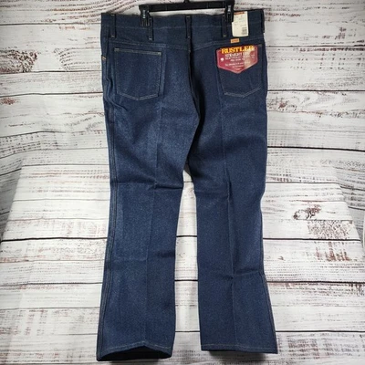 Vintage 80s 90s Rustler 87621NV Straight Leg Jeans 42x32 NWT Made USA Denim - Image 1 of 4