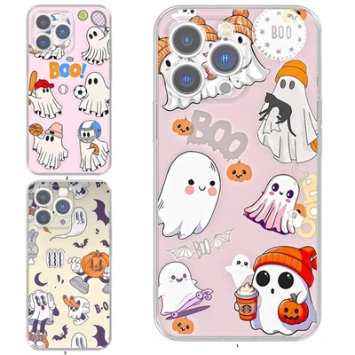 Halloween BOO Ghost Pumpkin Phone Case for Iphone 16 15 14 13 12 11ProMax XR 7 - Image 1 of 4