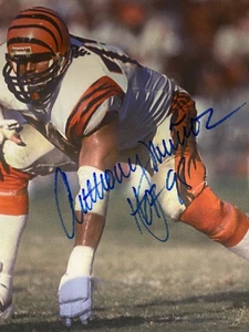 ANTHONY MUNOZ HOF NFL FUSSBALL HANDSIGNIERT LEINWAND POSTER 24X17" JSA/COADD - Bild 1 von 3