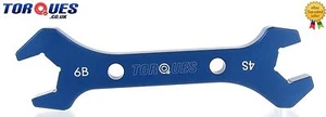 AN -6 AN6/ AN -4 AN4 Double Ended Wrench Spanner Blue - Picture 1 of 2